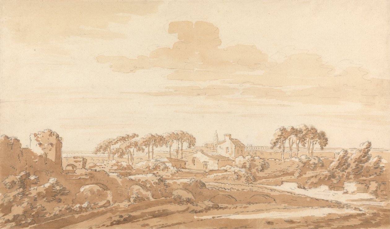 Italiensk Landskab af Richard Cooper the Elder