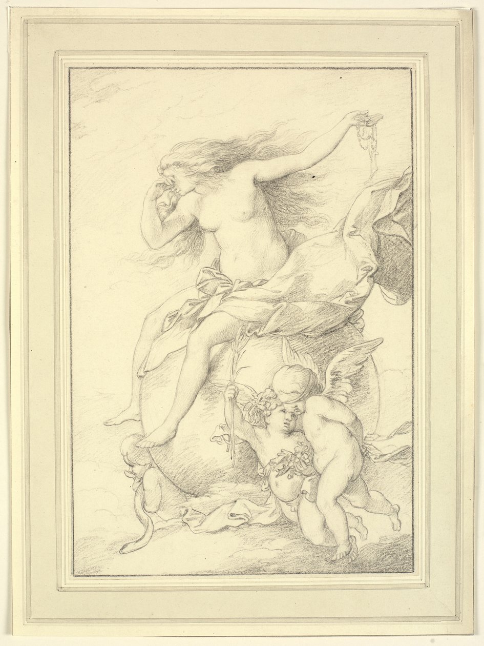 Allegory of Fortune på en globus omgivet af putti af Richard Cosway