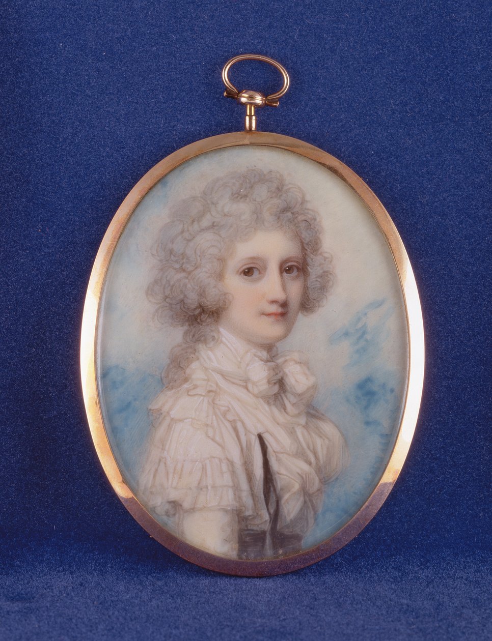 Elizabeth (1750-88) grevinde af Hopetoun, 1789 (wc og gouache på elfenben) af Richard Cosway