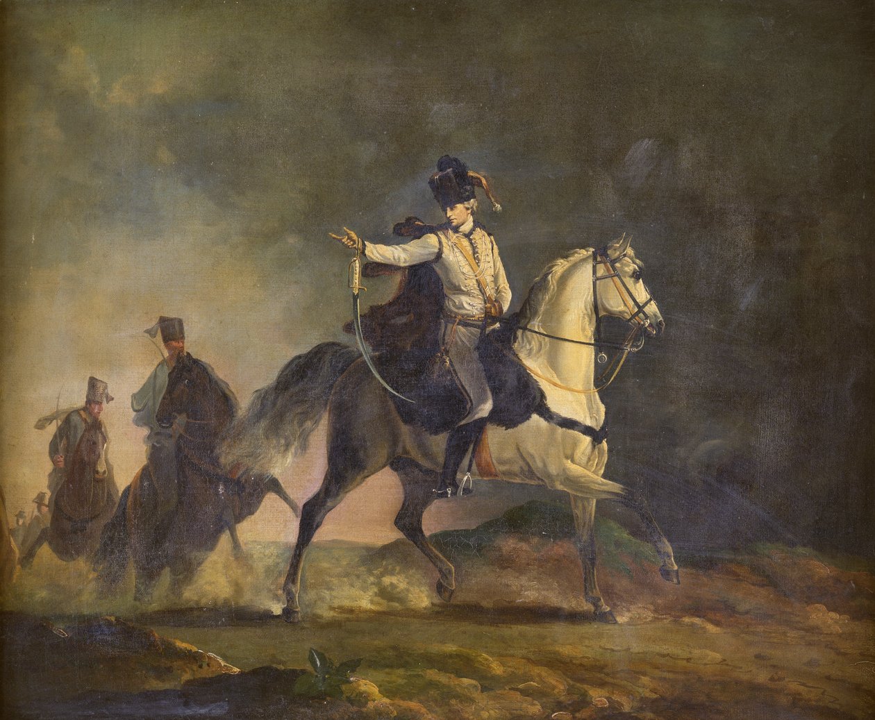 Jarlen af Ancram monteret på en oplader, ca. 1773 (olie på lærred) af Richard Cosway