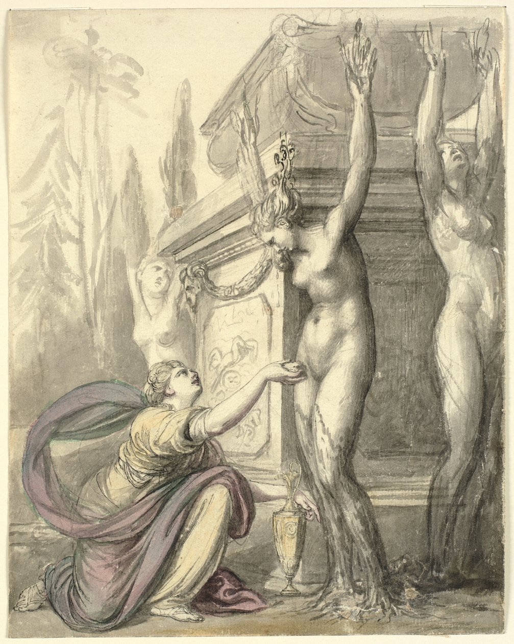Heliaderne ved Phaetons grav (Ovid, Metamorphoses, II, 340-366) af Richard Cosway