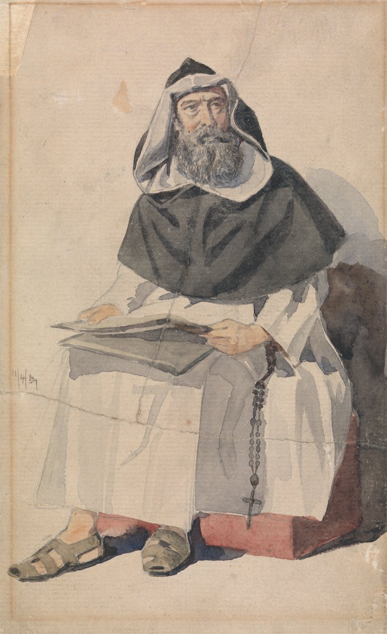 Portræt af en munk af Richard Dadd