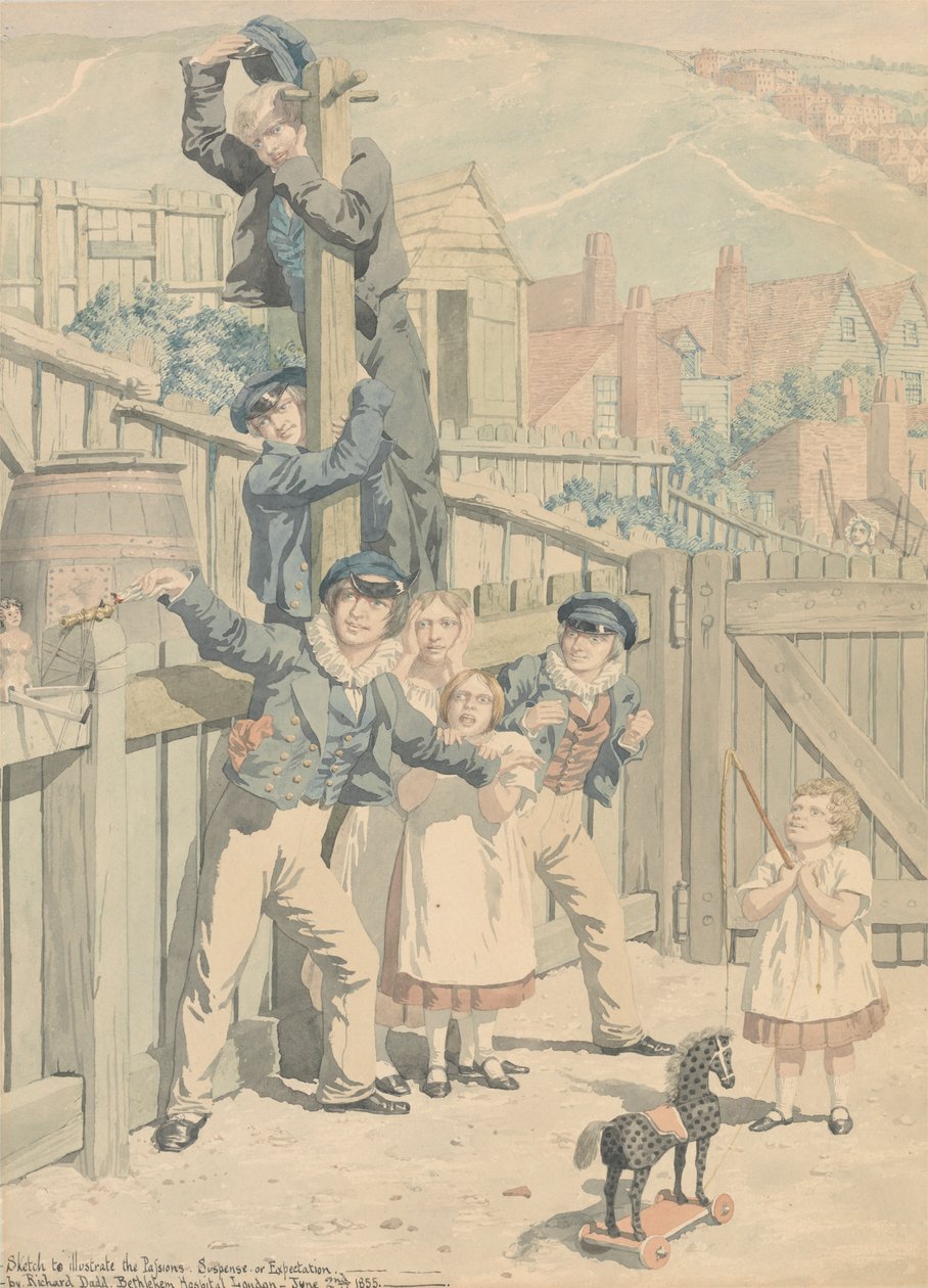 Skitse for at illustrere lidenskaberne: Spænding eller forventning af Richard Dadd