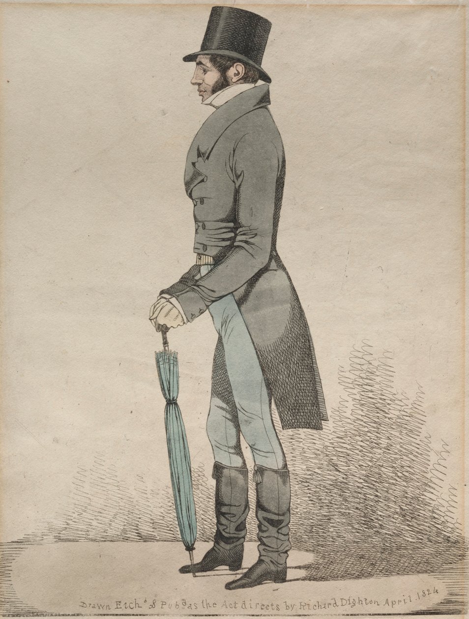Udsigt over den kongelige børs, 1824. af Richard Dighton