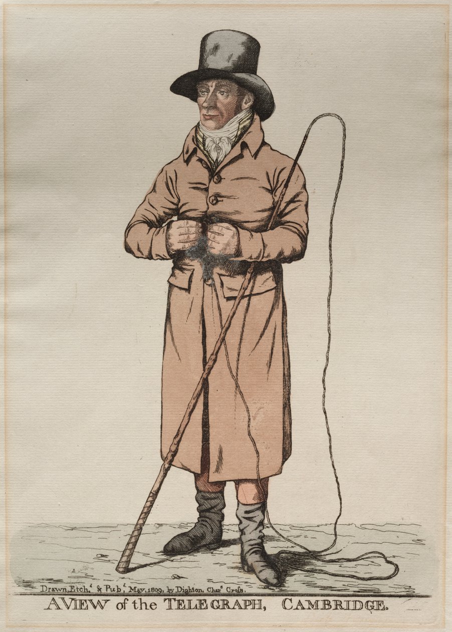 A View of the Telegraph, Cambridge af Richard Dighton