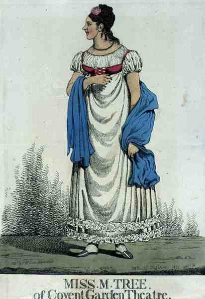 Miss M. Tree of Covent Garden Theatre, pub. af Thomas McLean af Richard Dighton