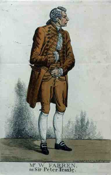 Mr. William Farren (1786-1861) som Sir Peter Teazle af Richard Dighton