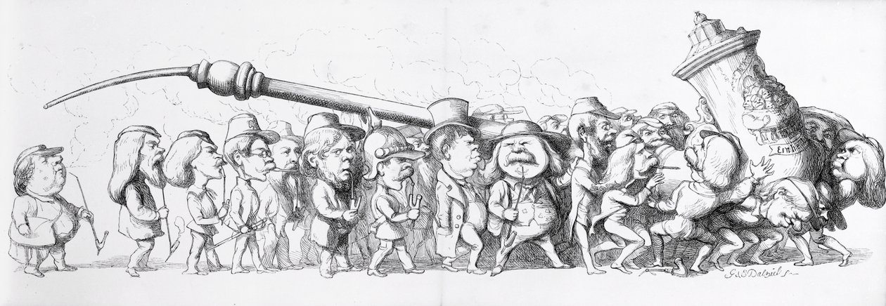 Tyske besøgende til den store udstilling, 1851 af Richard Doyle