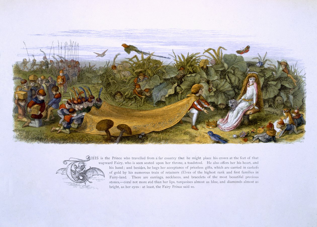 Illustrationer fra "In Fairyland: A Series of Pictures from the Elf-World" af William Allingham og Andrew Lang af Richard Doyle