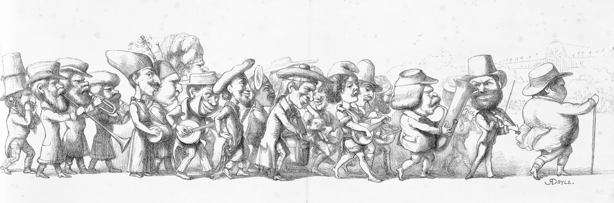 John Bull førende besøgende til den store udstilling, 1851 af Richard Doyle