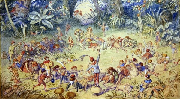 The Fairy Ring (akvarel og blyant på papir) af Richard Doyle