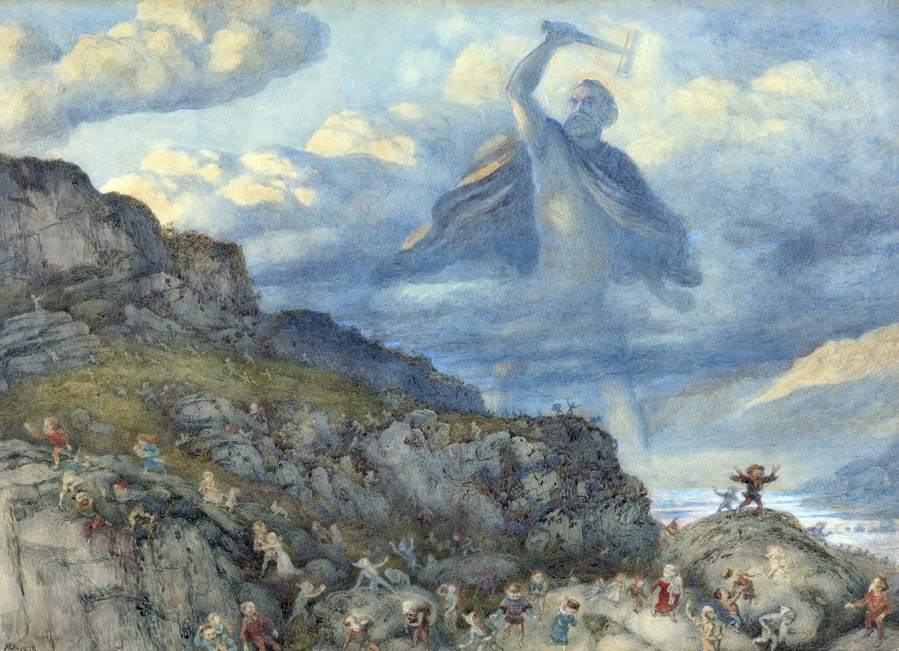Thor (Tor) and the Dwarves af Doyle, Richard (1824-1883) af Richard Doyle