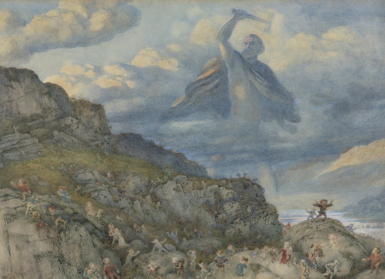 Thor og dværgene, 1878 af Richard Doyle