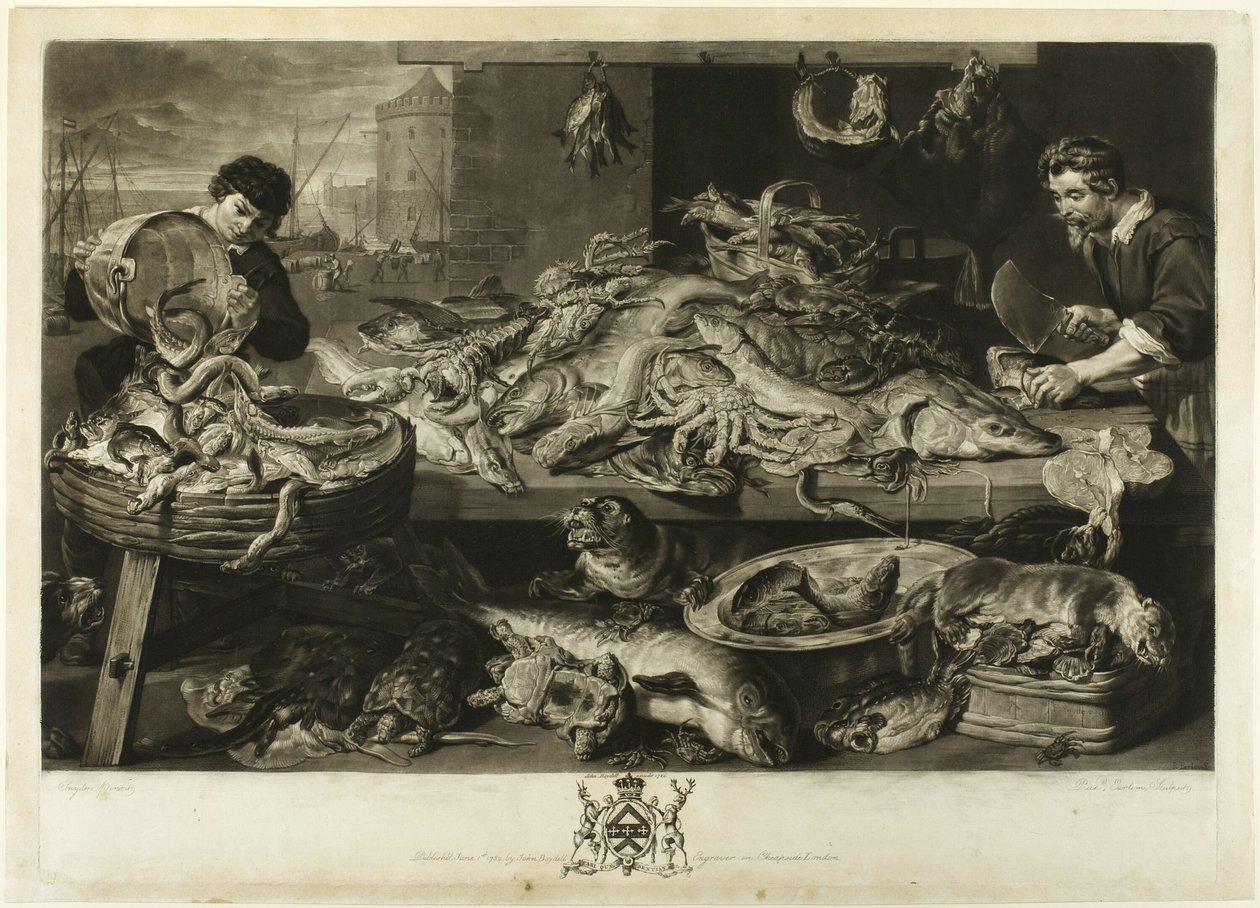 Et fiskemarked af Richard Earlom
