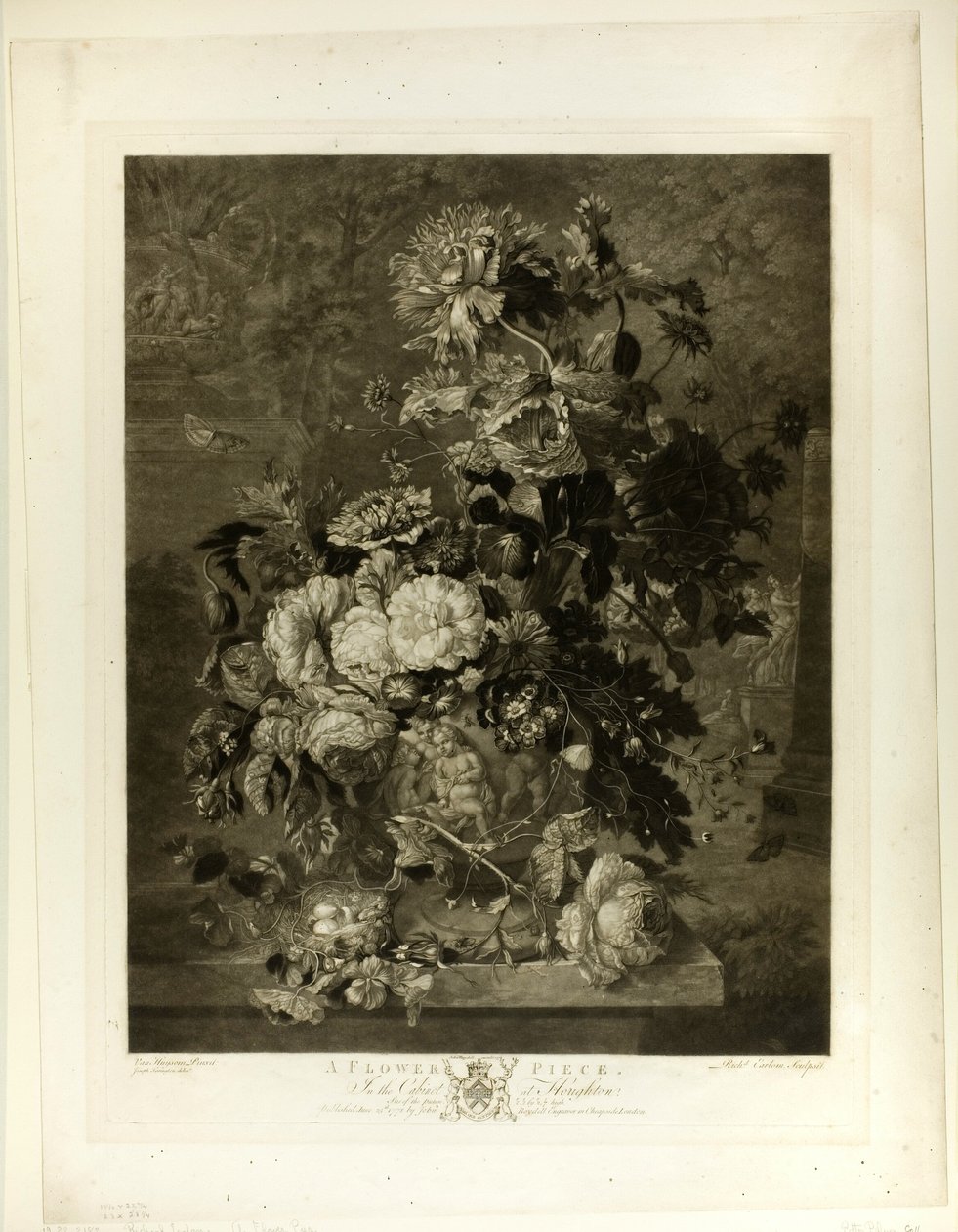 Et blomsterstykke fra The Houghton Gallery af Richard Earlom