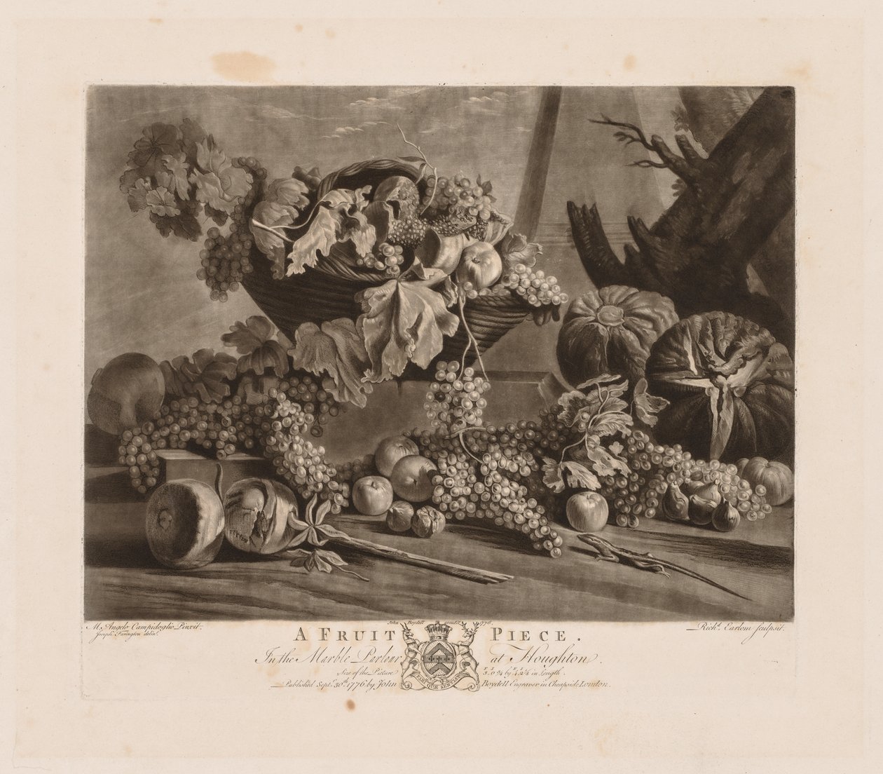 Et frugtstykke, 1776. af Richard Earlom