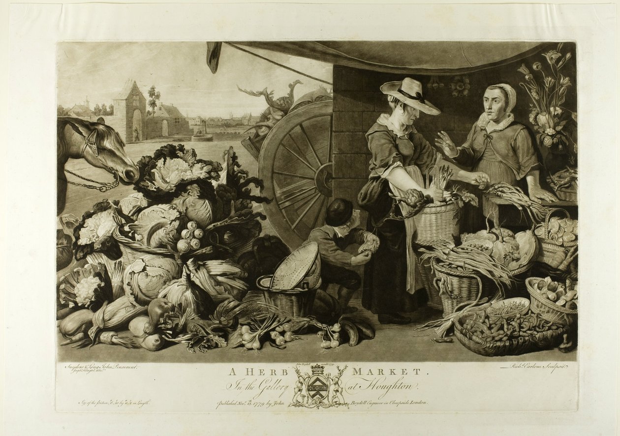 A Herb Market, fra The Houghton Gallery af Richard Earlom