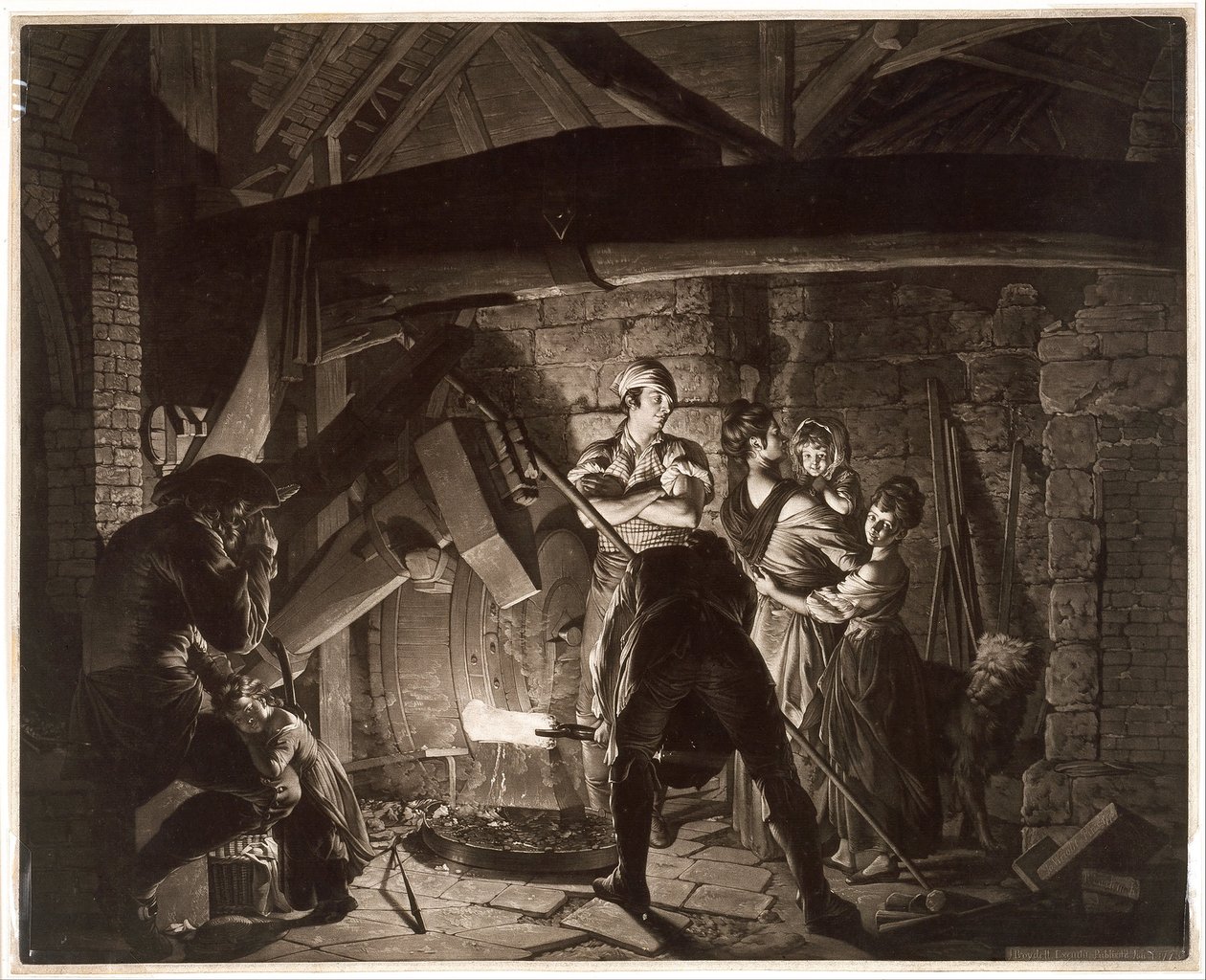 Et jernværk efter Joseph Wright of Derby af Richard Earlom