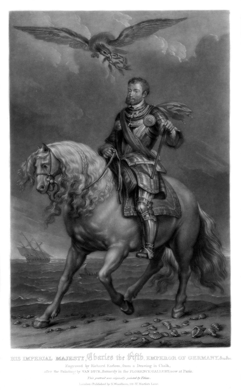 Charles V, konge af Spanien og hellig romersk kejser, 1816. af Richard Earlom