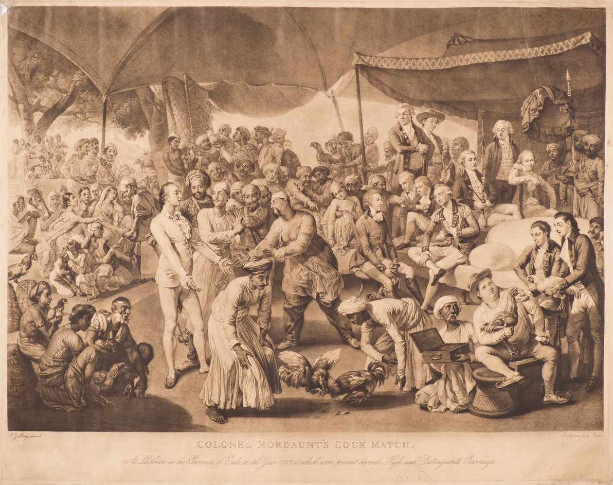 Oberst Mordaunts hanekamp af Richard Earlom
