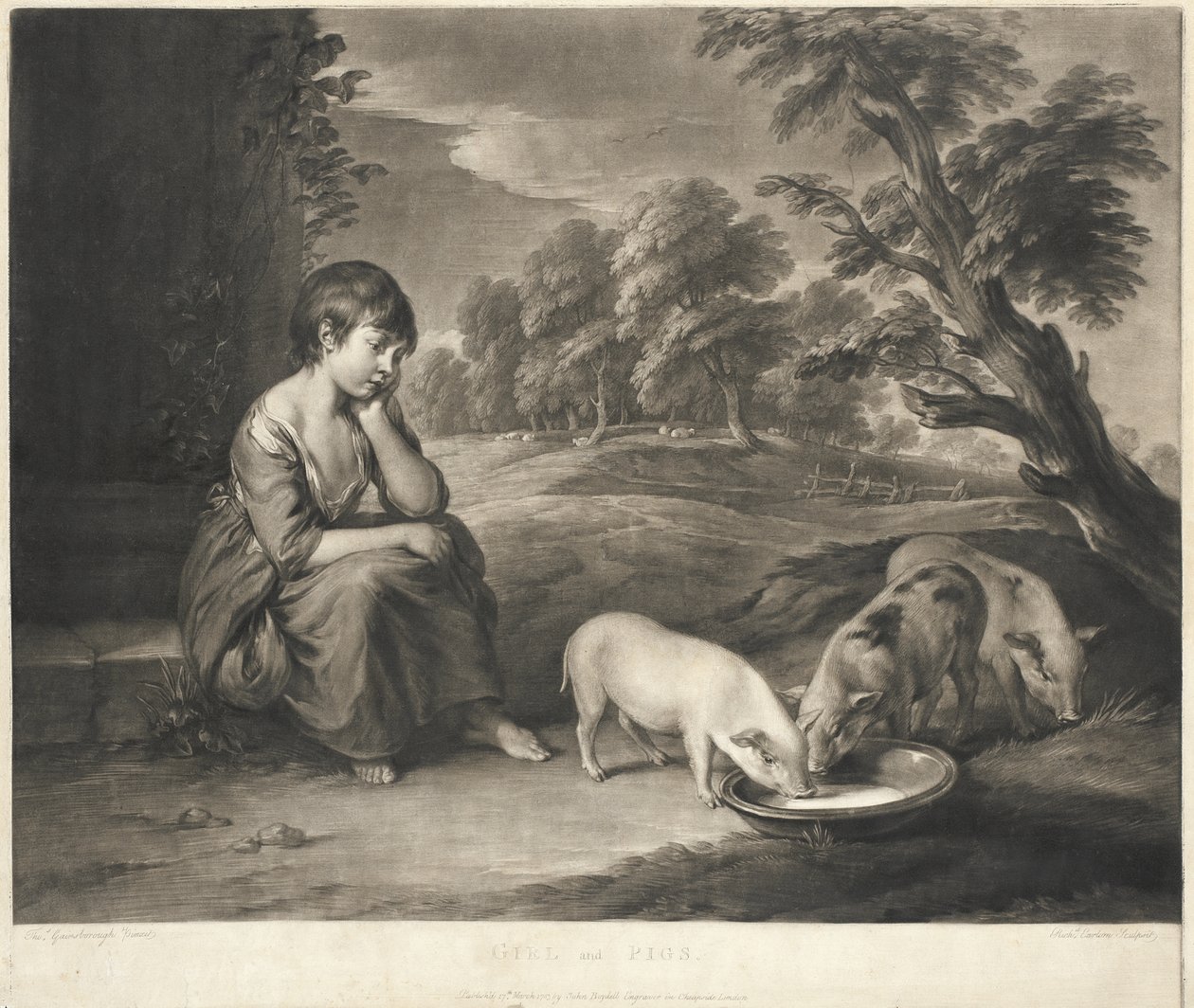 Pigen og grisene af Richard Earlom