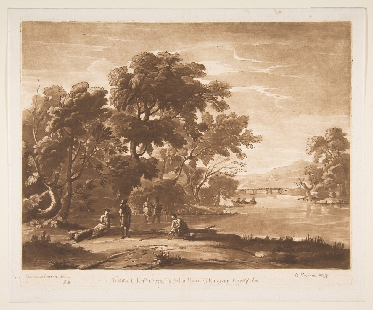 Landskab med figurer, 1774. af Richard Earlom