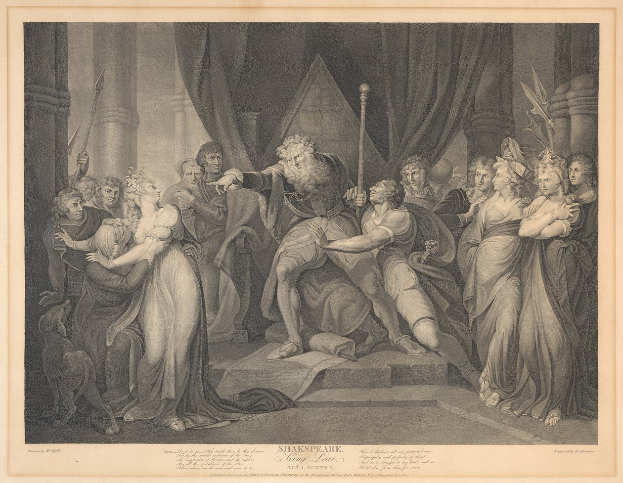 Shakespeare, King Lear, I. Akt, Scene I af Richard Earlom