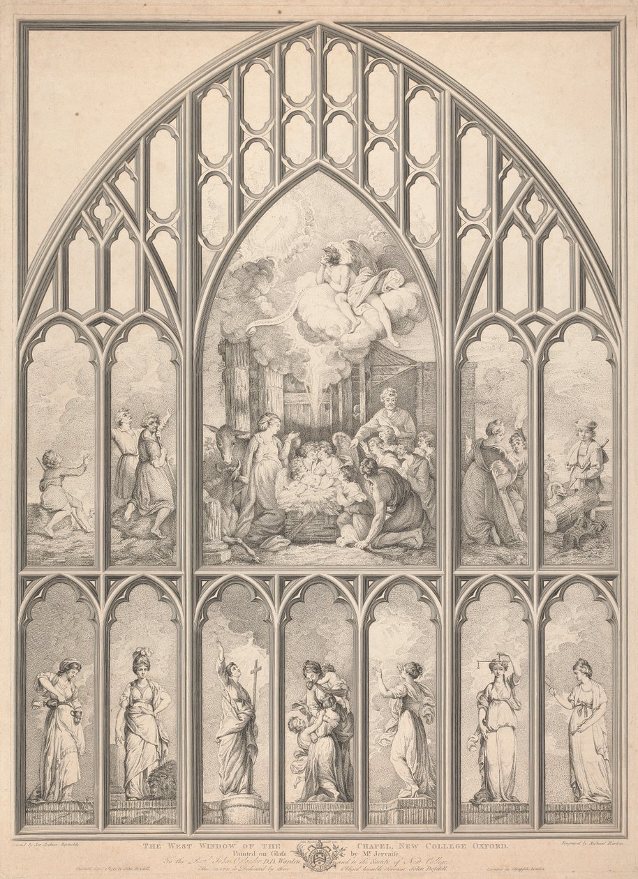 The West Window of the Chapel, New College Oxford: af Richard Earlom