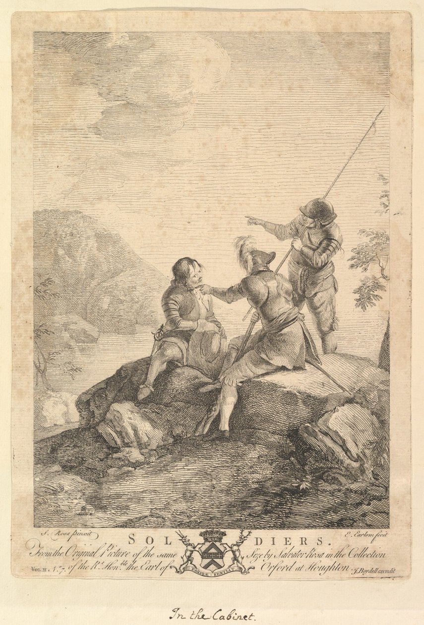Tre Soldater, 1766-67. af Richard Earlom