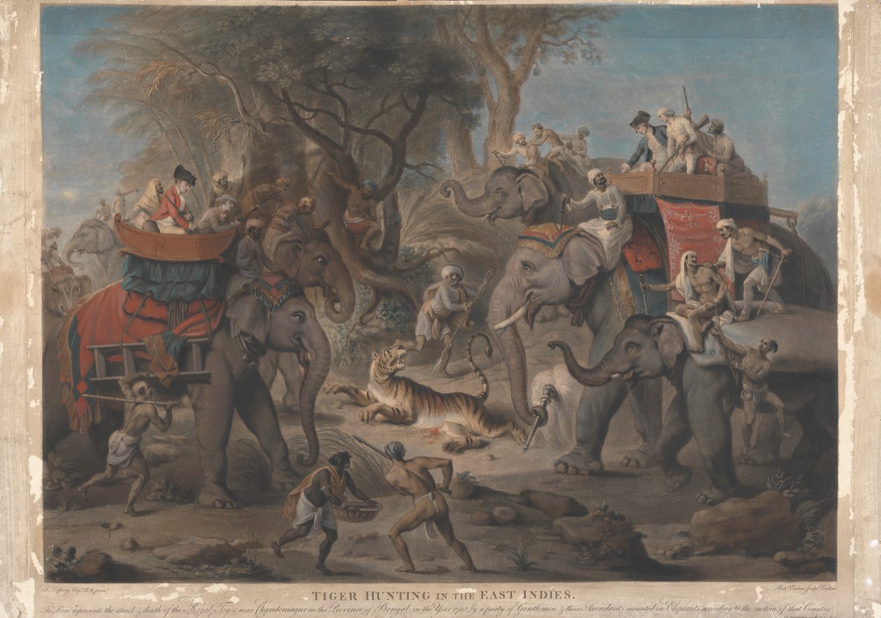 Tigerjagt i Ostindien af Richard Earlom