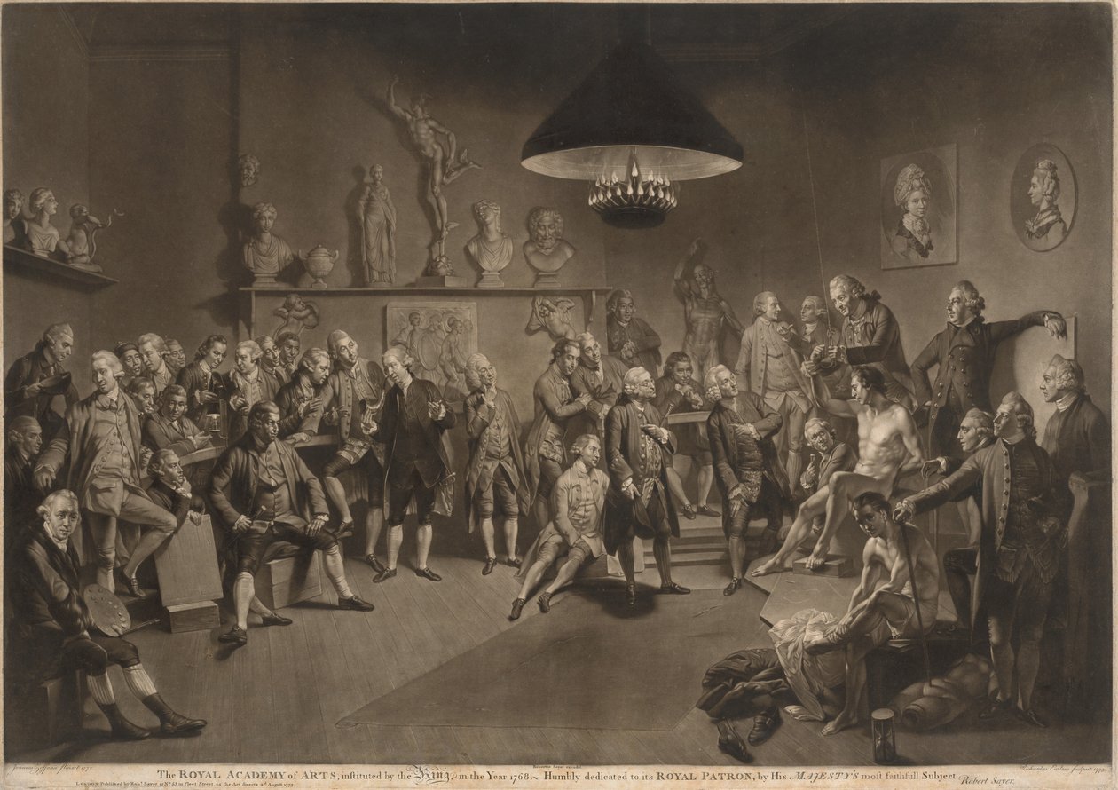 Det Kongelige Kunstakademi af Richard Earlom, after Johann Zoffany