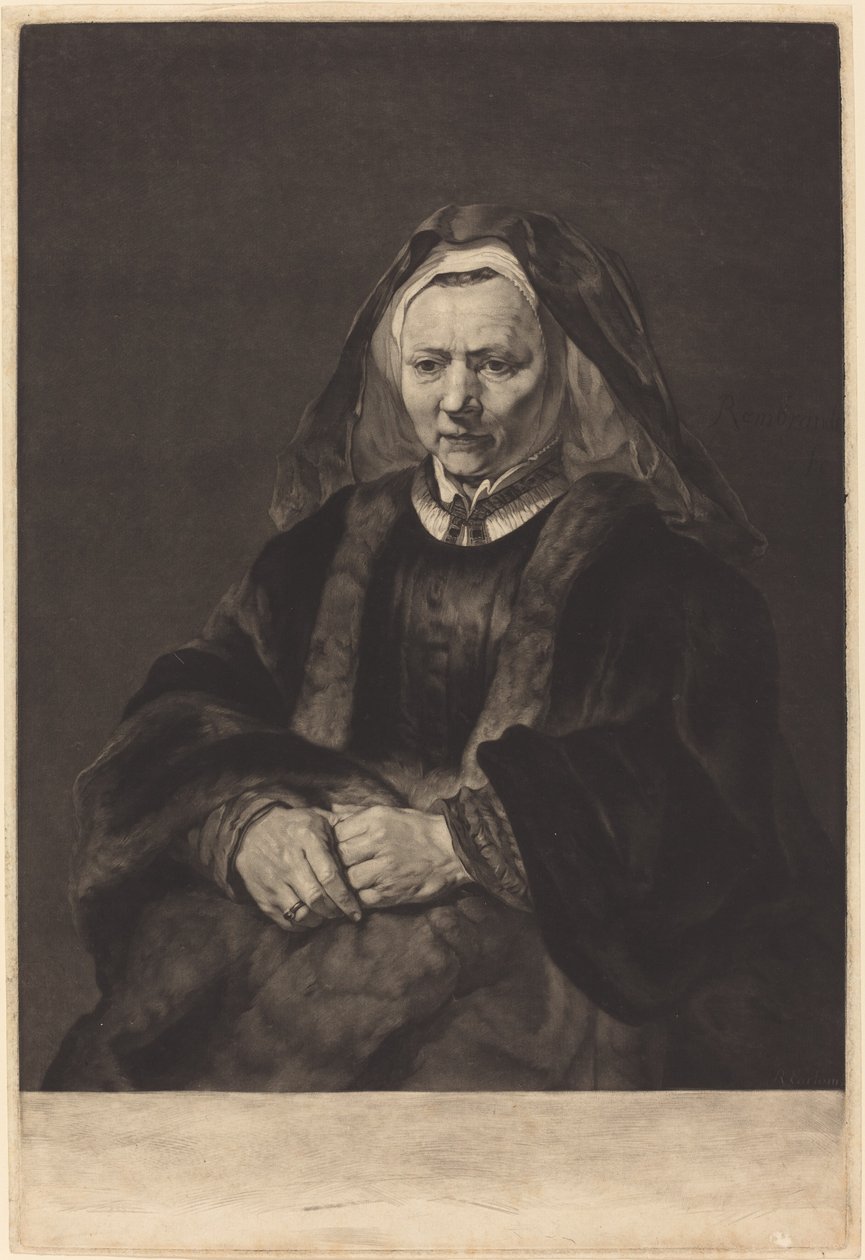Rembrandts kone af Richard Earlom after Rembrandt van Rijn