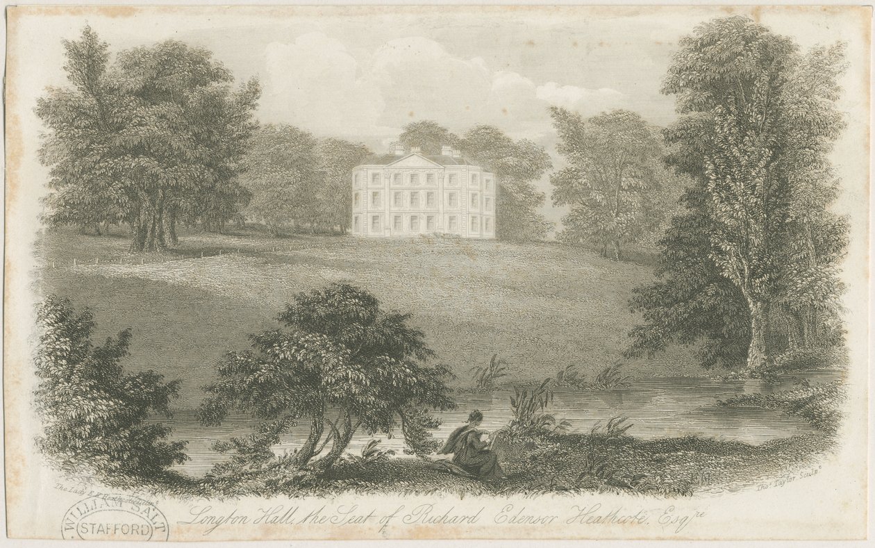 Longton Hall: stålgravering og [?begyndelsen af det 19. århundrede] (tryk) af Richard Edensor Heathcote