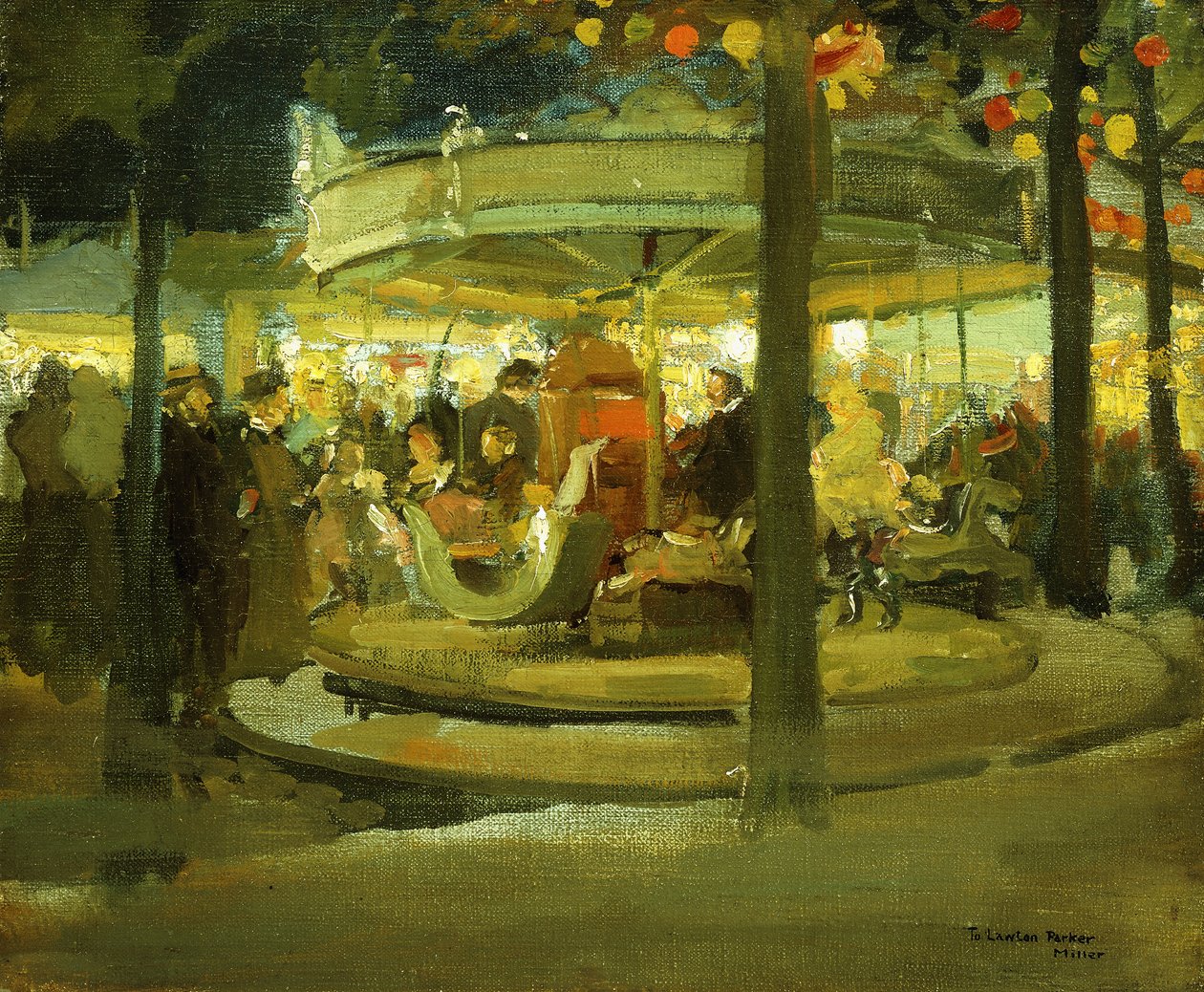 Karrusel, ca. 1900-1901 (olie på lærred) af Richard Emil Miller