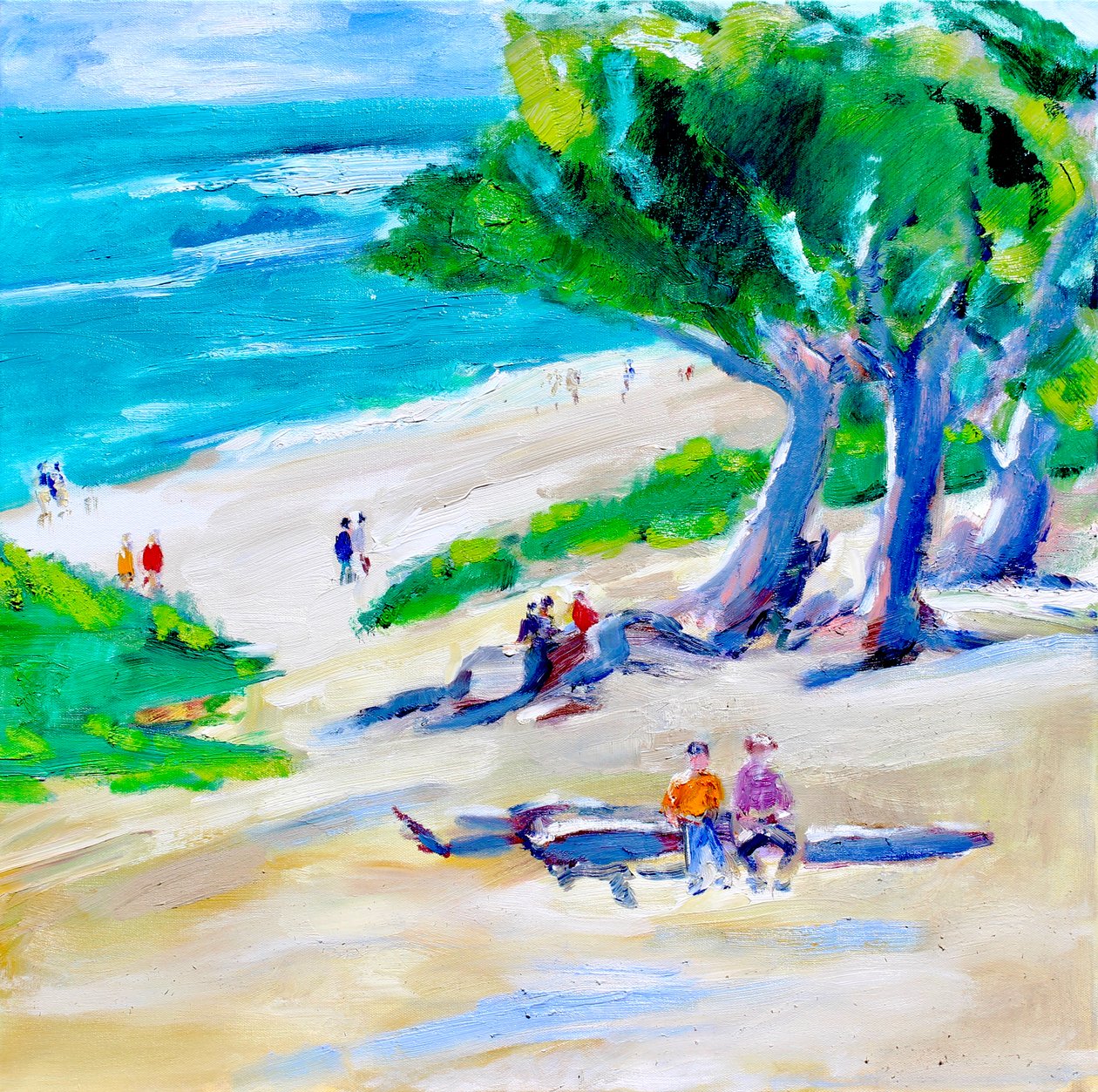 Cypress Tree and Beach, Carmel, 2019 af Richard Fox