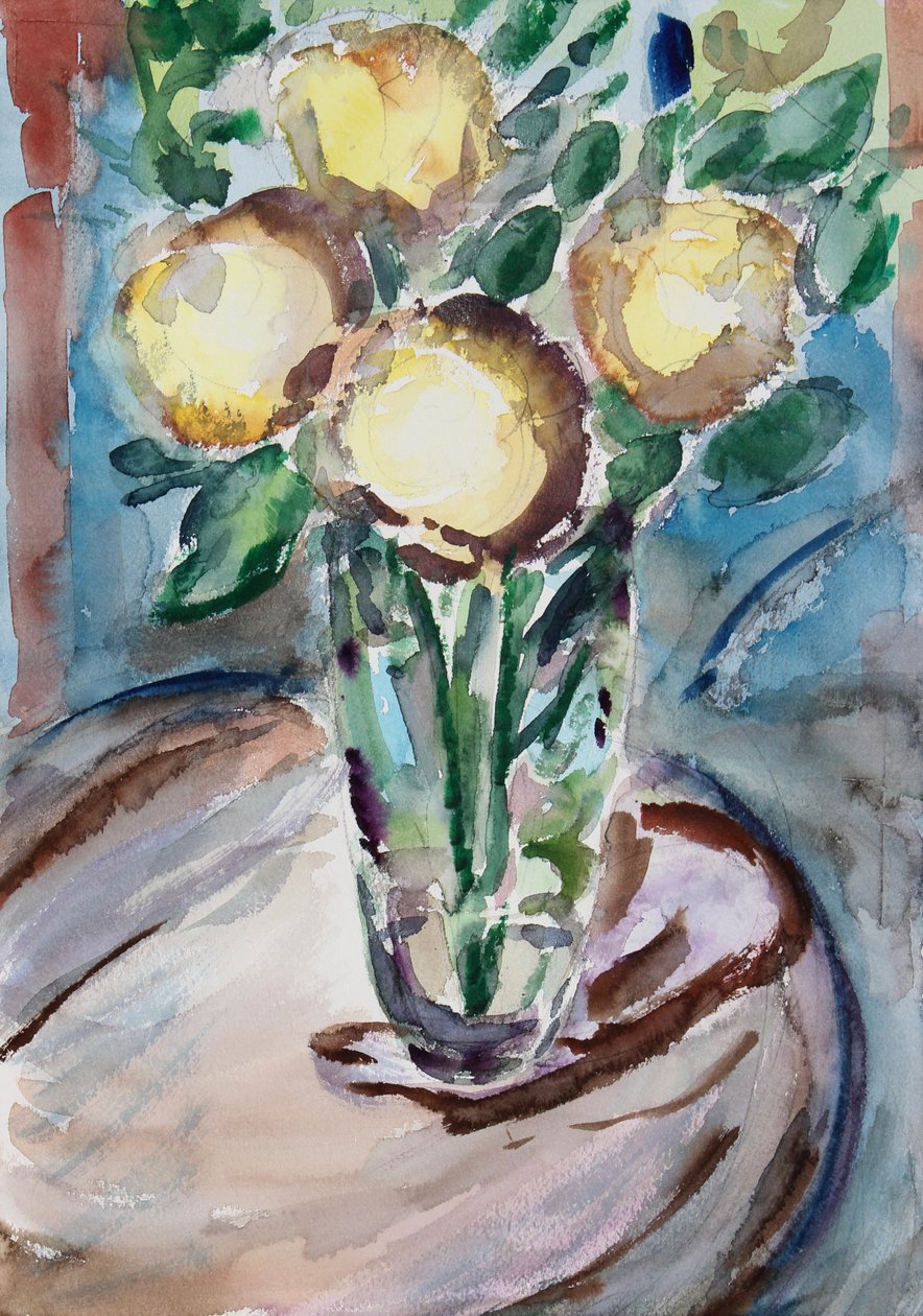 Blomster på endebord, 2020 af Richard Fox