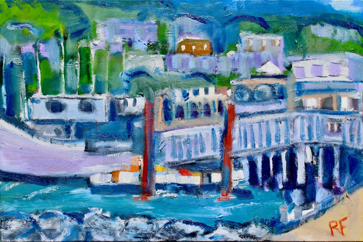 Gangway and Boat, Tiburon, 2019 af Richard Fox