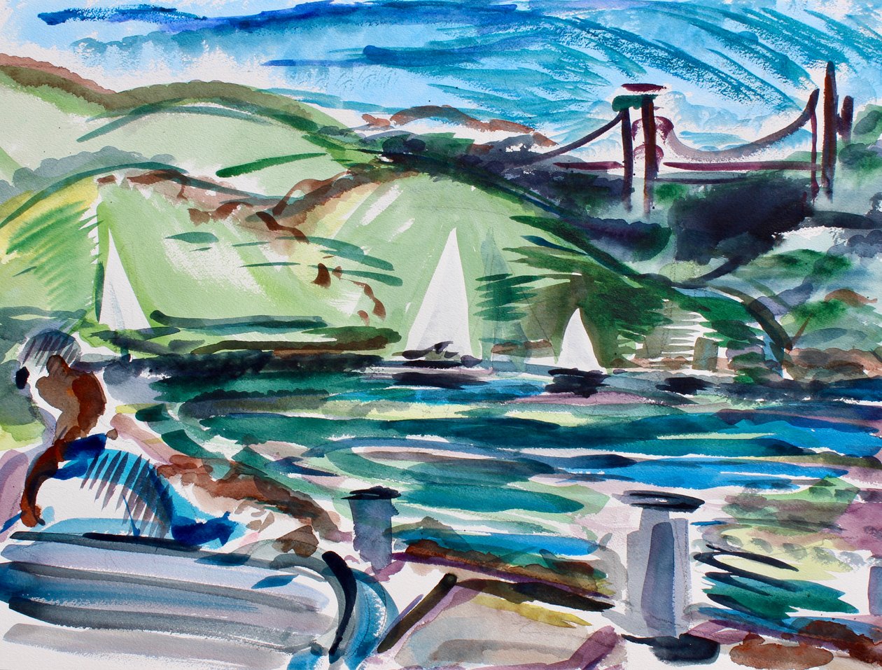 Sejlbåde, Tiburon, 2017 af Richard Fox