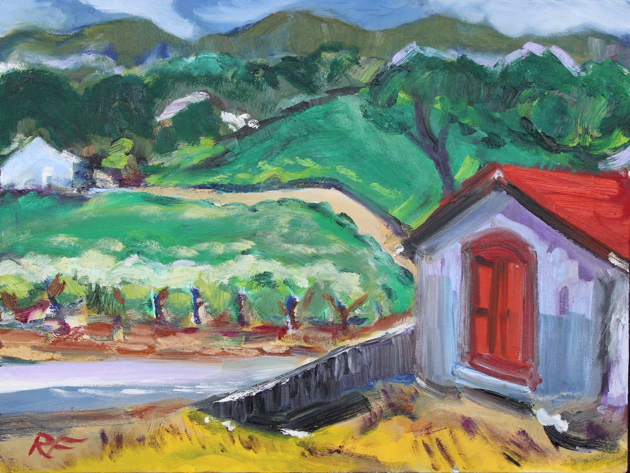 Den røde dør, Sonoma, 2017 af Richard Fox