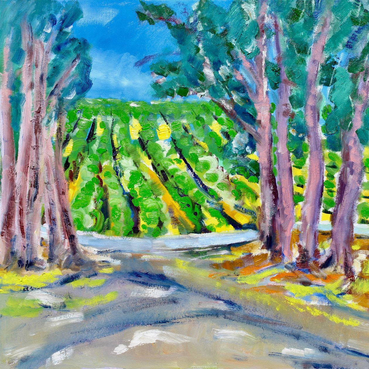 Vineyard Beyond the Trees, 2019 af Richard Fox
