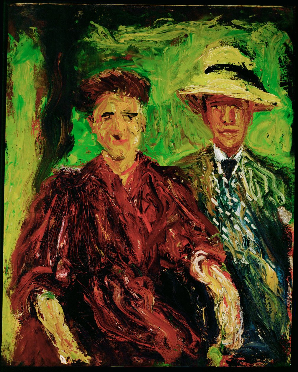 Par i et landskab (maleri på lærred) af Richard Gerstl