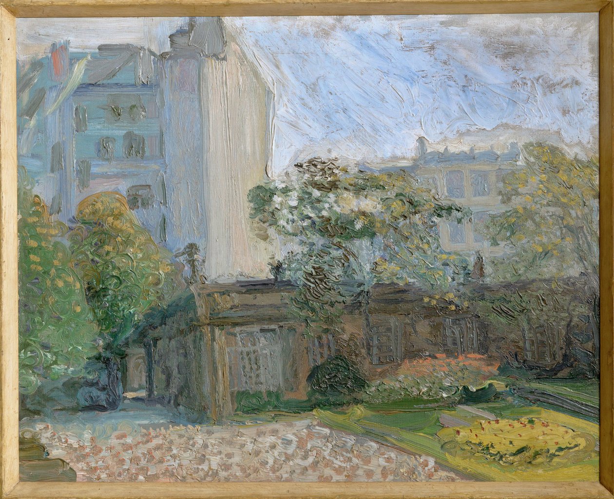 Haven ved Liechtenstein-paladset, Wien (maleri på lærred) af Richard Gerstl