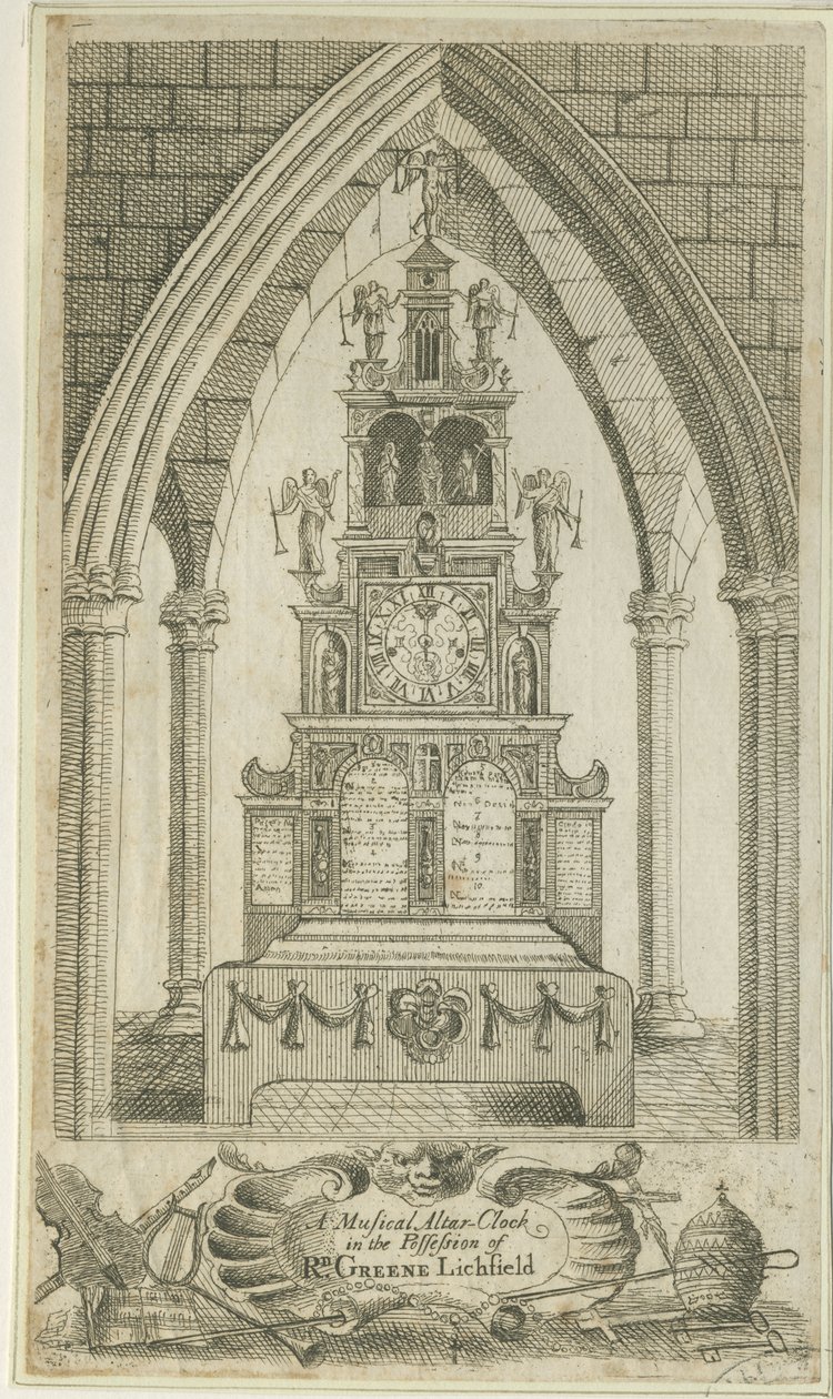Lichfield - Musikalterur: ætsning og [?1700-tallet] (tryk) af Richard Greene