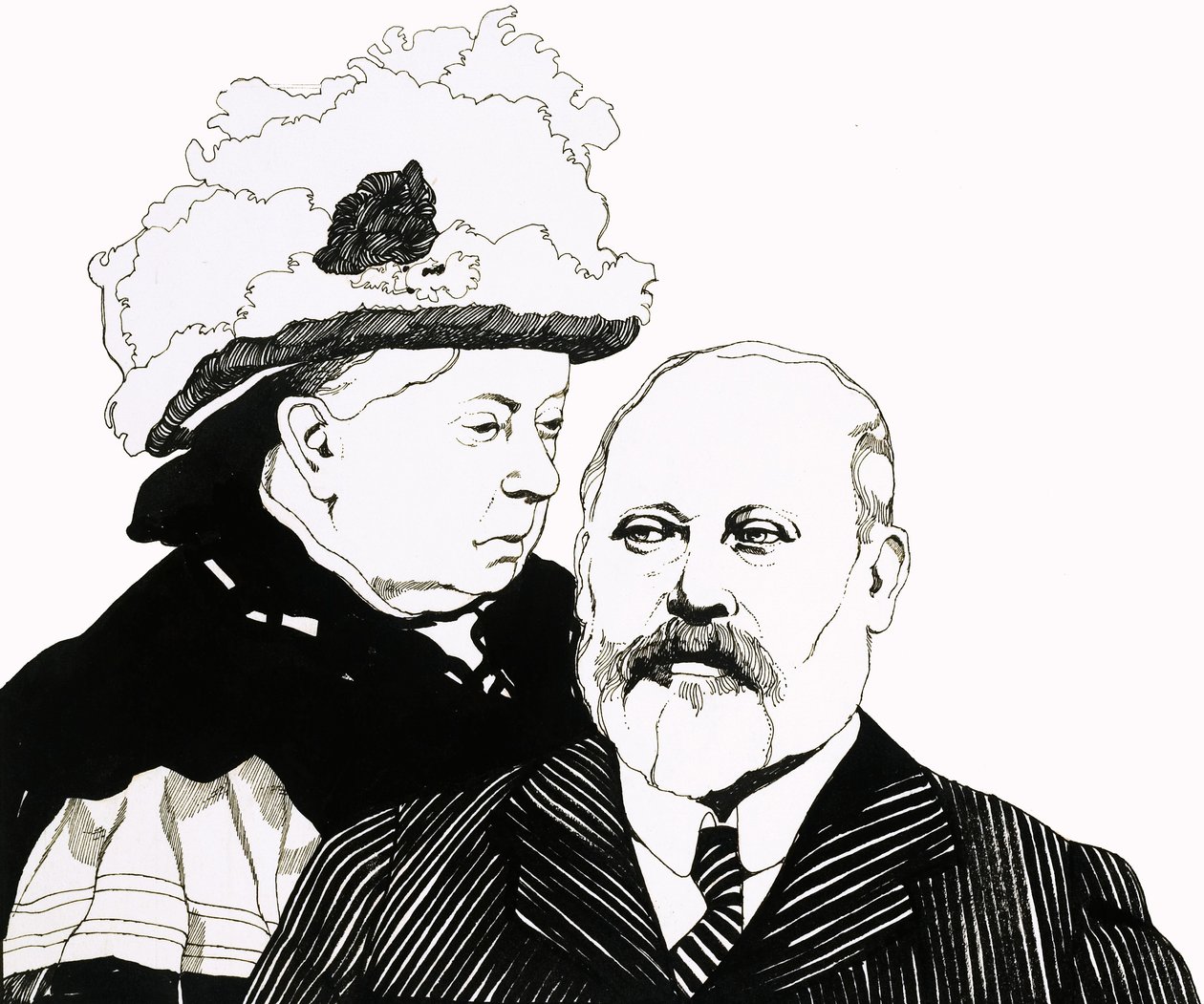 Dronning Victoria og prinsen af Wales, der snart skulle blive kong Edward VII af Richard Hook