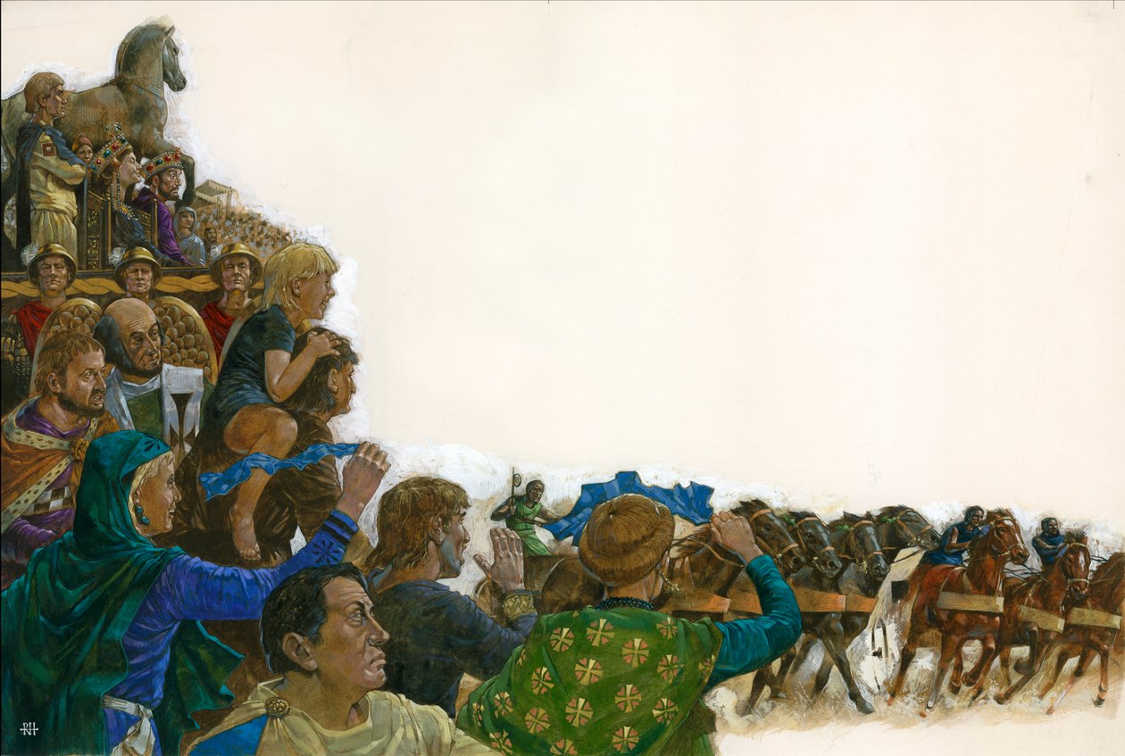 Væddeløb på hippodromen 530 e.Kr. af Richard Hook
