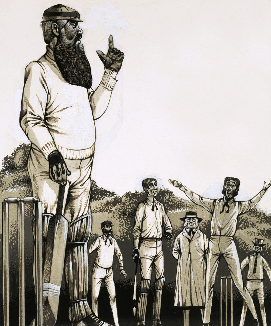 Den store W G Grace ved wicket