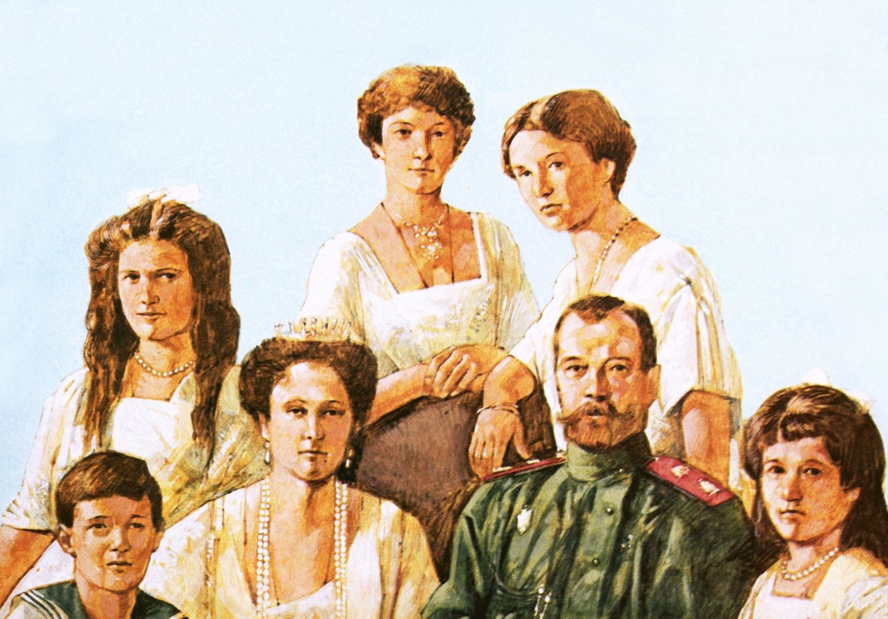 Tsar Nikolaj II med denne familie af Richard Hook