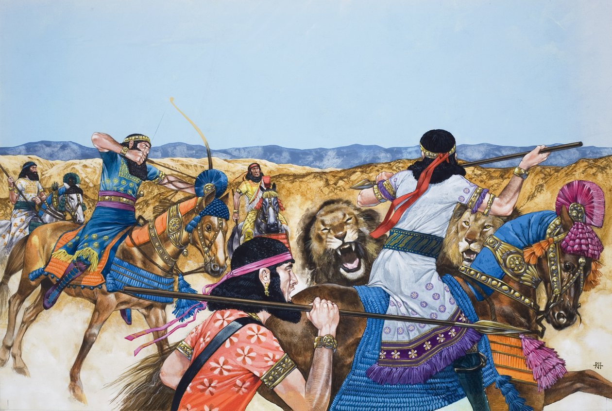 Warriors (gouache på papir) af Richard Hook