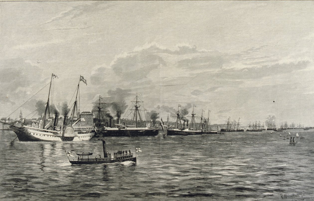 Naval Review i Kiel den 3. september 1890 af Richard Huenten