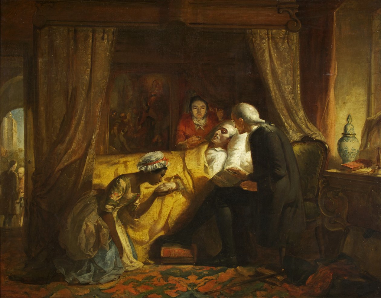 The Death of Edward Colston, ca. 1844 (olie på lærred) af Richard J. Lewis